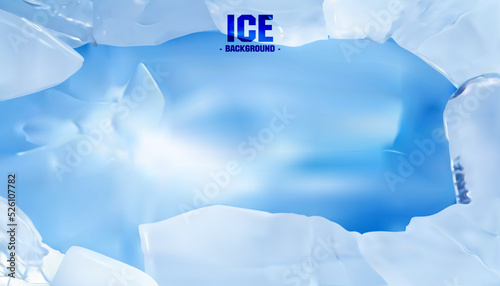 abstract ice frame for vector . Background vector 3d