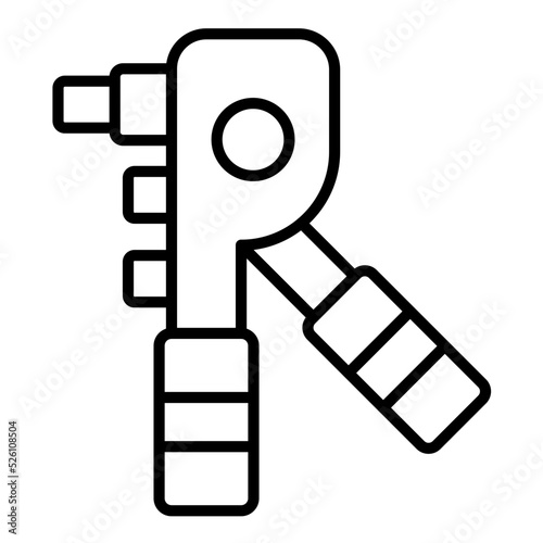 Rivet Gun Line Icon