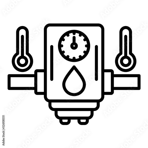 Water Heater Line Icon