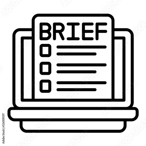 Brief Line Icon