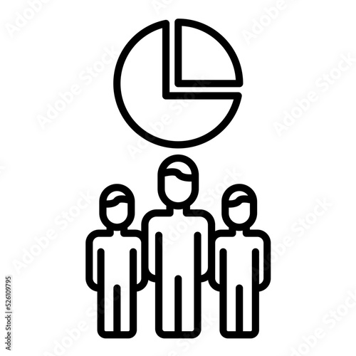 Market Segment Line Icon