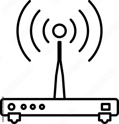 iot gateway - thin line vector icon. Pixel perfect. Editable stroke - internet of things illustrations collection.