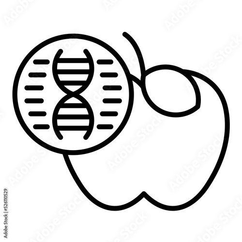 Genetic Modification Food Line Icon
