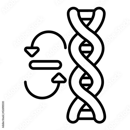 Genetic Modification Line Icon