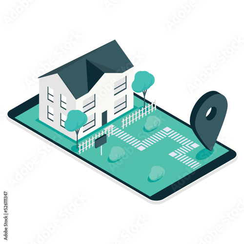 house and pin location