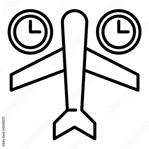 Jet Lag Line Icon