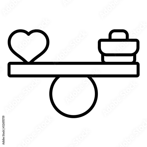 Work Life Balance Line Icon