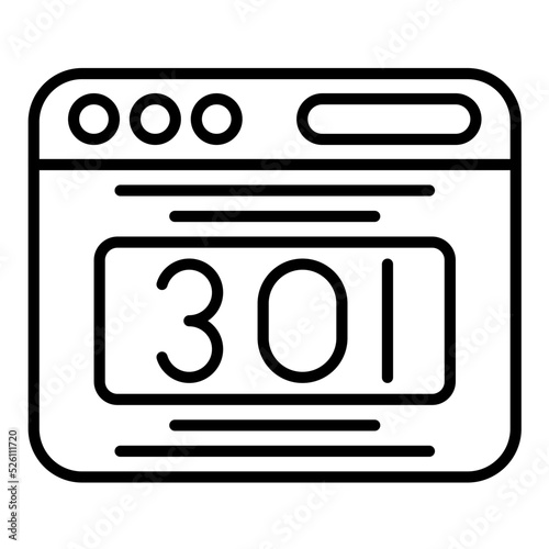 301 Redirect Line Icon