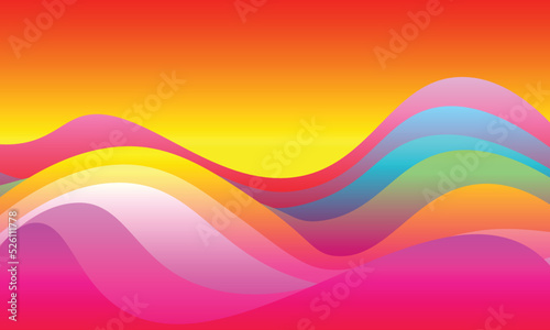 abstract colorful gradient wave background