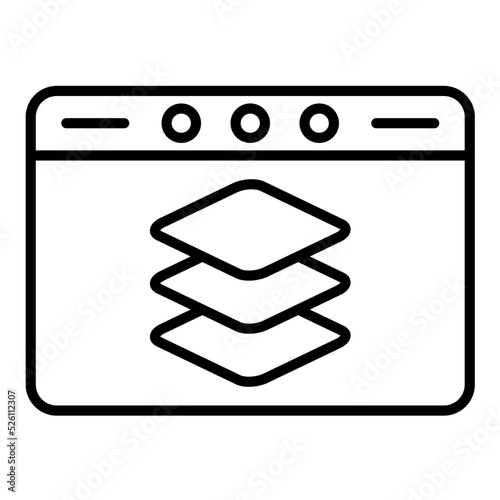 Full Stack Developer Line Icon
