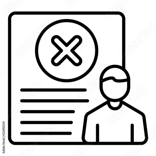 Getting Fired Line Icon
