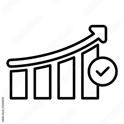 Growing Business Line Icon