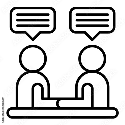 Client Meeting Line Icon