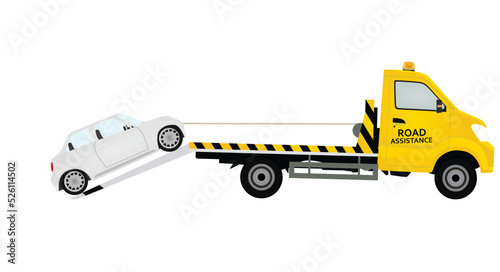 Road assistance truck. vector illustration