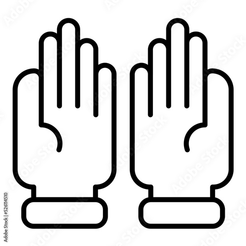Gloves Line Icon