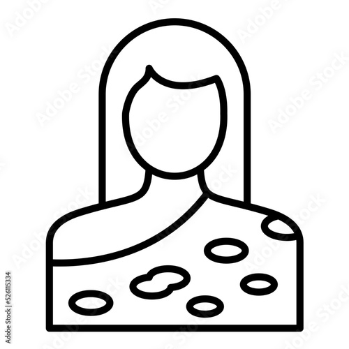 Cavewoman Line Icon