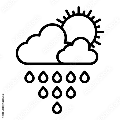 Tropical Climate Line Icon