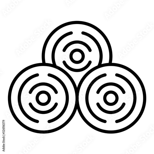 Hay Stack Line Icon