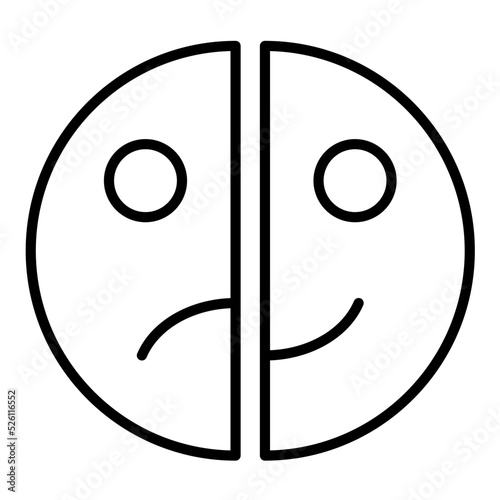 Bipolar Disorder Line Icon