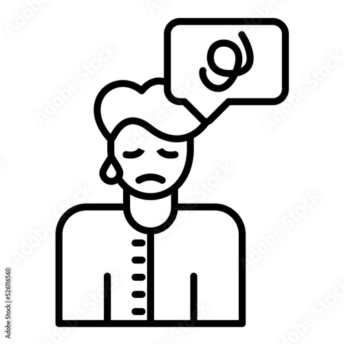Hopelessness Line Icon