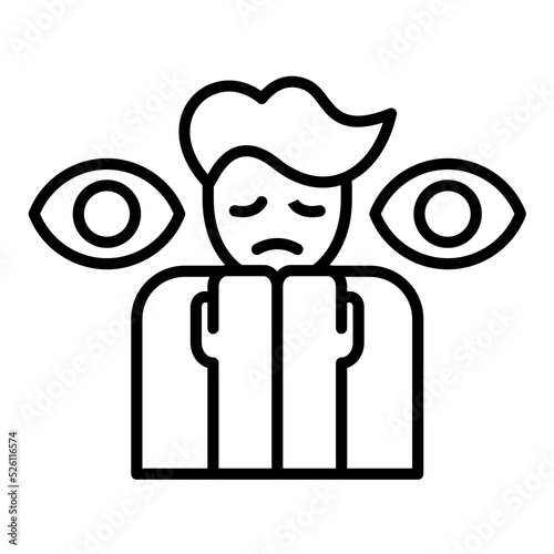 Paranoid Line Icon