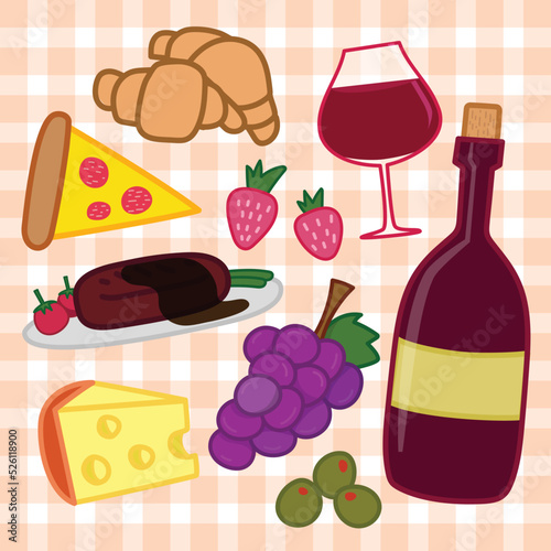 Set of Cute Wine Collection