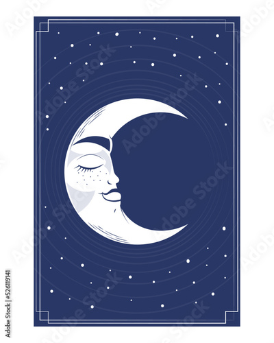 crescent moon in space