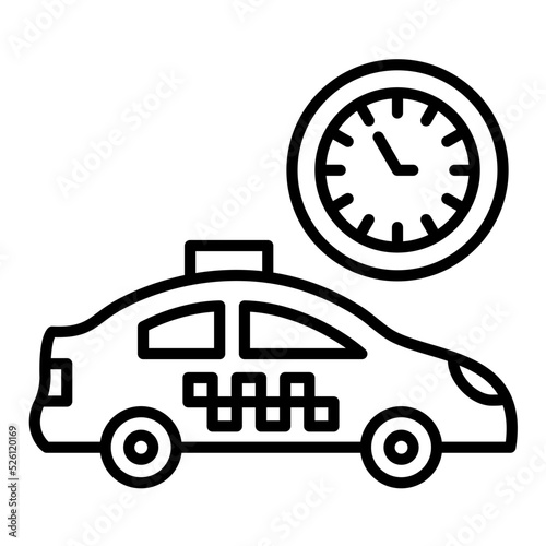 Busy Taxi Line Icon
