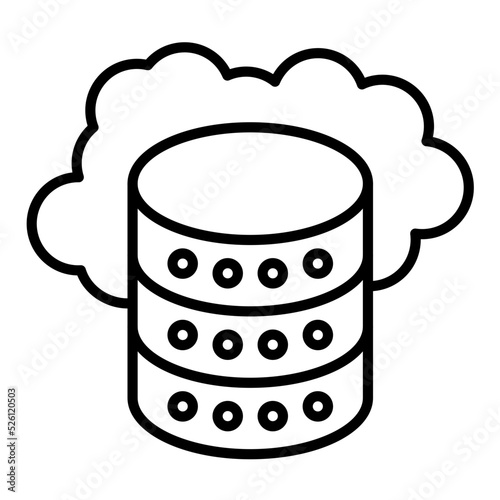 Cloud Storage Line Icon