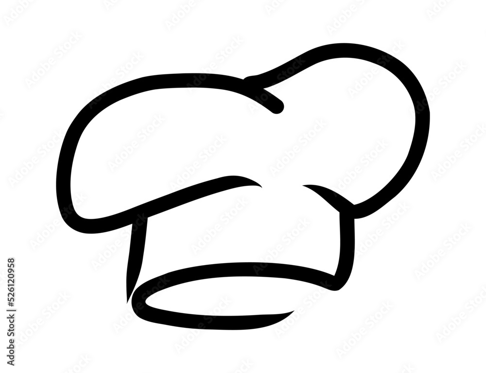 Chef cook icons. Vector cook cap logos for restaurant Chef cook icons. Vector cook cap logos for restaurant