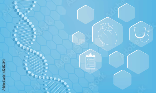 health poster with dna chain
