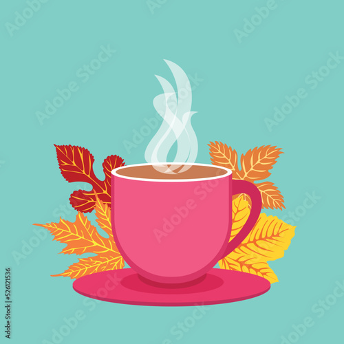 Coffee cup icon  isolated background. A teacup. Hot coffee drink. Vector. 