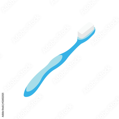 Blue toothbrush emoji vector illustration