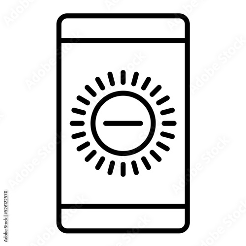 Brightness Low Line Icon