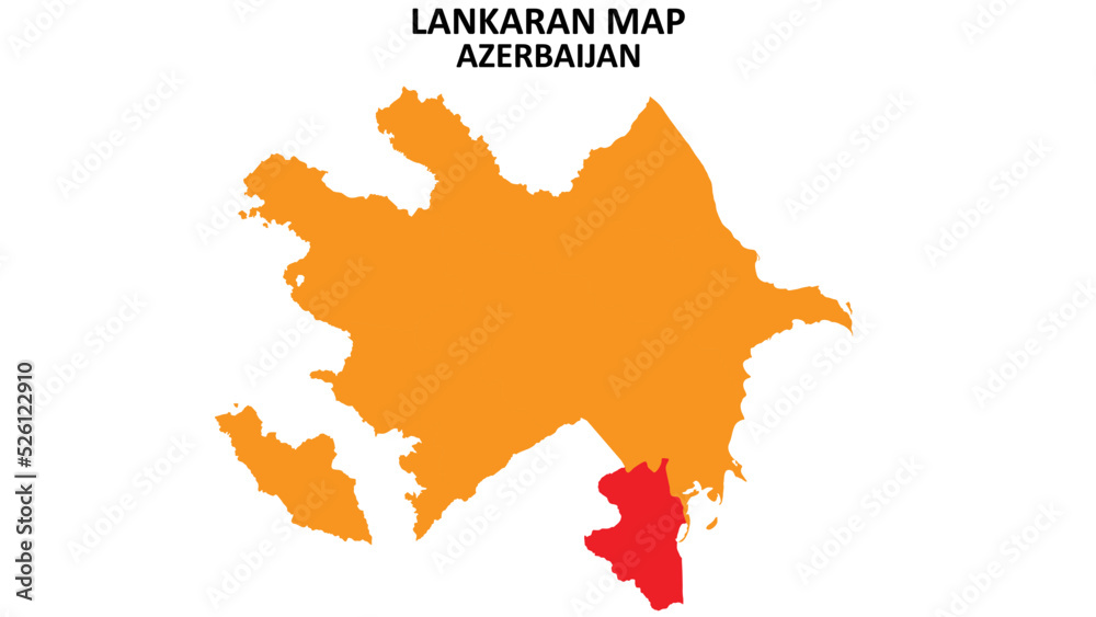 Lankaran State and regions map highlighted on Azerbaijan map. Lankaran State and regions map highlighted on Azerbaijan map.