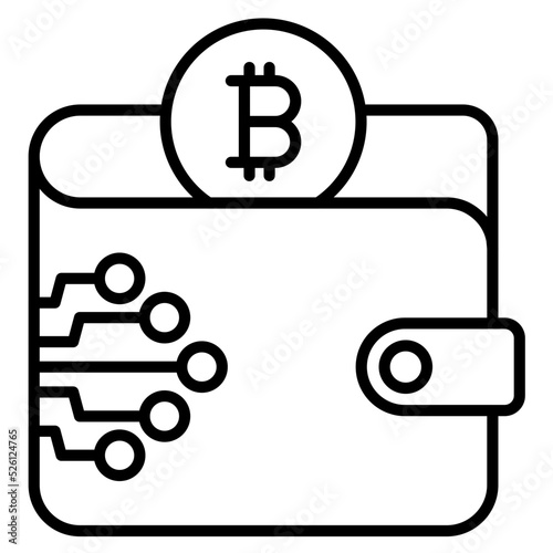 Digital Wallet Line Icon