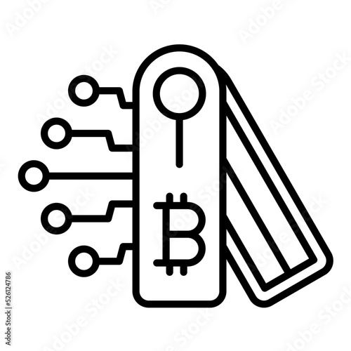 Hardware Wallet Line Icon