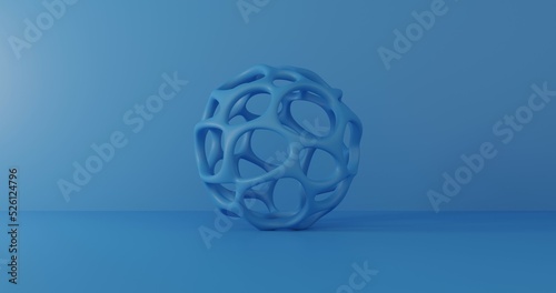 no pattern voronoi sphere 3d rendered