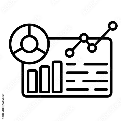 Data Reporting Line Icon