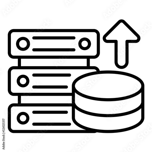 Data Storage Line Icon