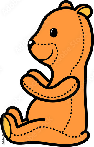 Cool teddy bear toy of brown color.