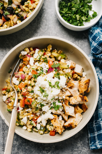 Mexican Street Corn Salad with Grilled Chicken