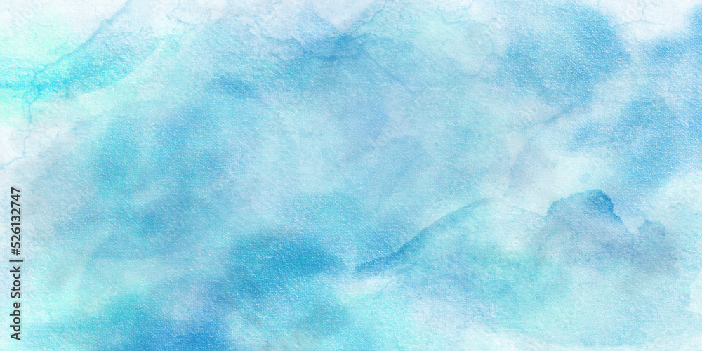 Abstract blue aquarelle watercolor gradient paint grunge texture background. dark blue watercolor background. Blue abstract grunge surface texture background with uneven dark paint strokes 