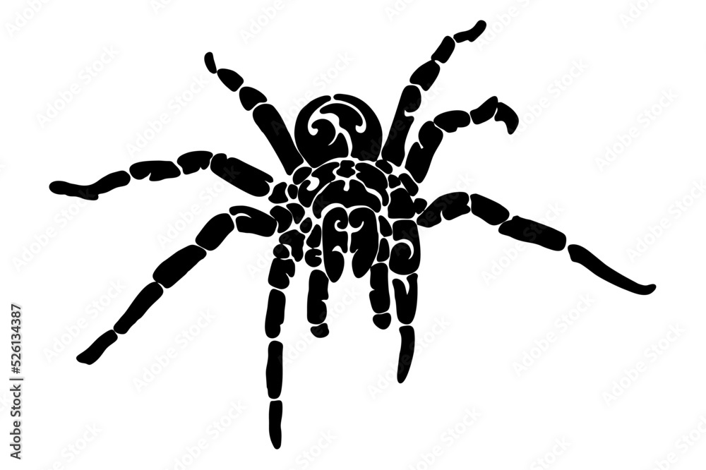 Black spider tattoo vector Black spider tattoo vector