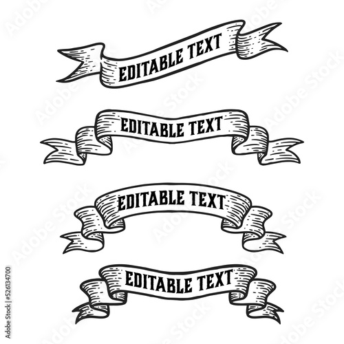 Hand-Drawn Ribbon Collection Vector Set