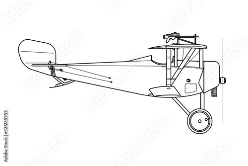 Avión biplano de la primera guerra mundial Nieuport 16