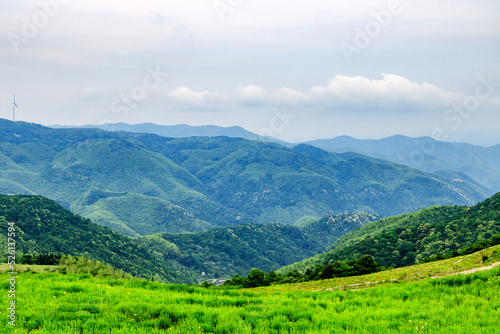 mountain landscape with clouds © may