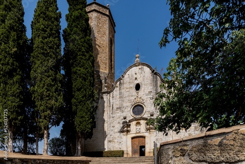 Church of Sant Genís de Monells is a work of the municipality of Cruïlles, Monells i Sant Sadurní de l'Heura Baix Empordà, Girona, Spain. photo
