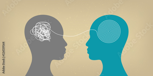 Mental disease. Psychological problem. Mental health concept