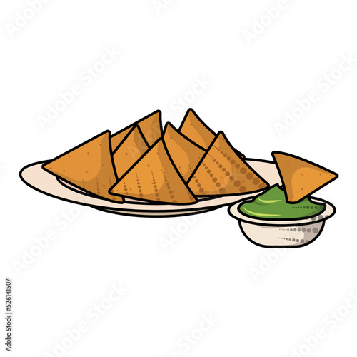 Isolated nachos fast food vector illustration